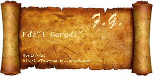 Fél Gergő névjegykártya
