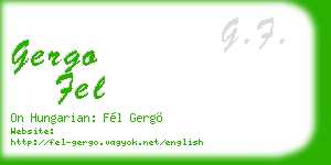 gergo fel business card