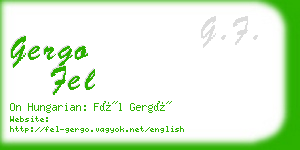 gergo fel business card